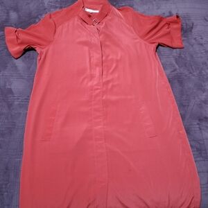 Evan-PiconeRust Red Short Sleeve Dress